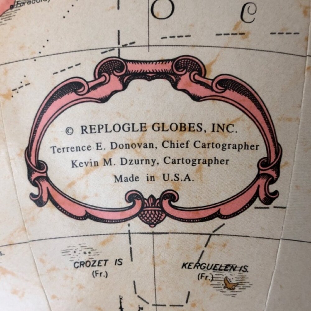 Morgan Globe 12” Diameter, by Replogle World Classic Series, Hardwood Base - Picture 11 of 16